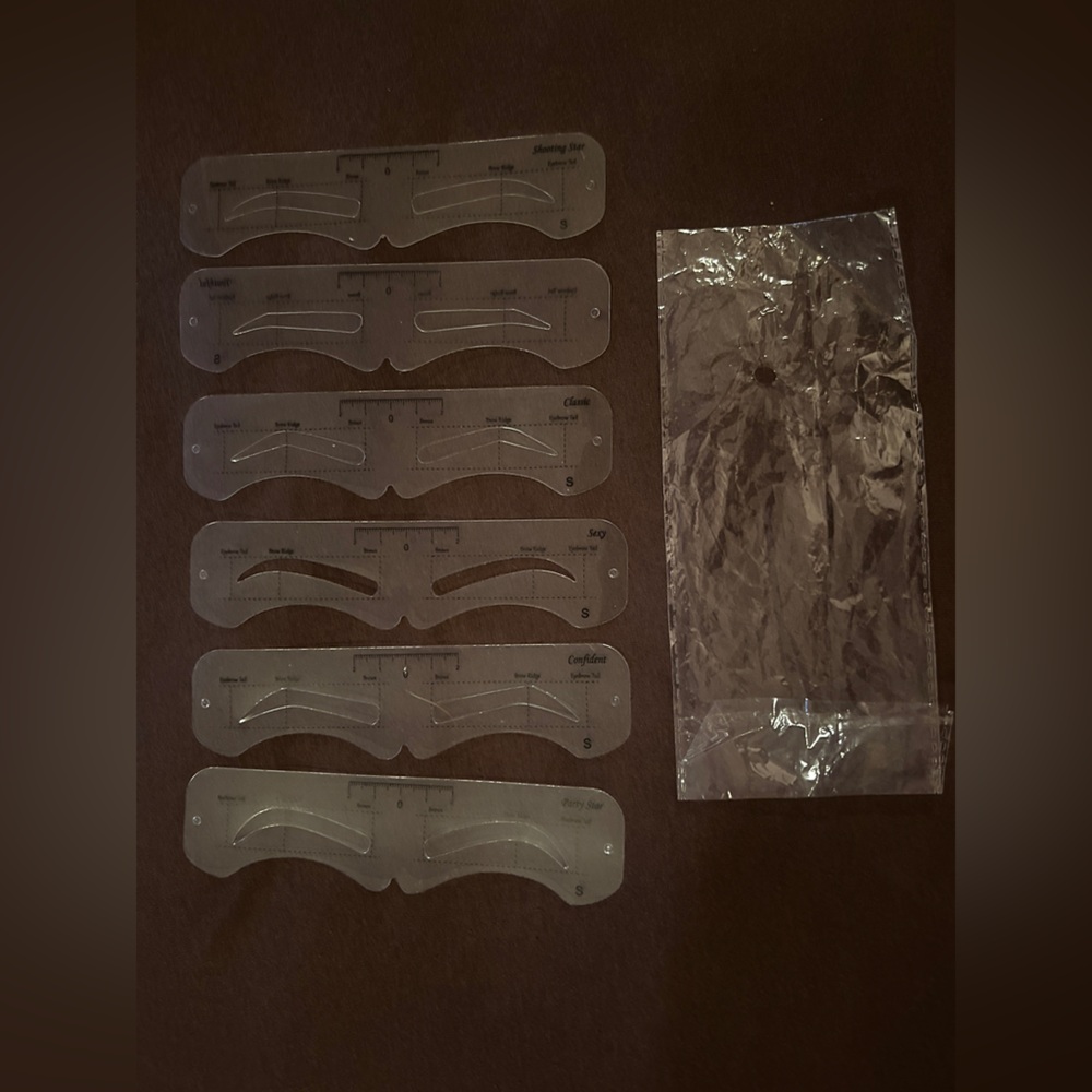 New eyebrow stencil lot in package. Perfect shape and design